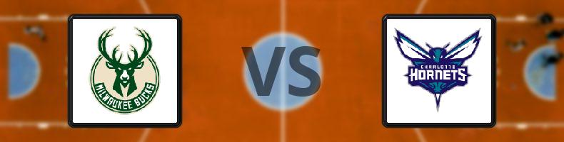 Milwaukee Bucks - Charlotte Hornets odds, speltips, resultat i NBA