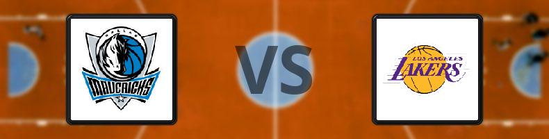 Dallas Mavericks - Los Angeles Lakers odds, speltips, resultat i NBA