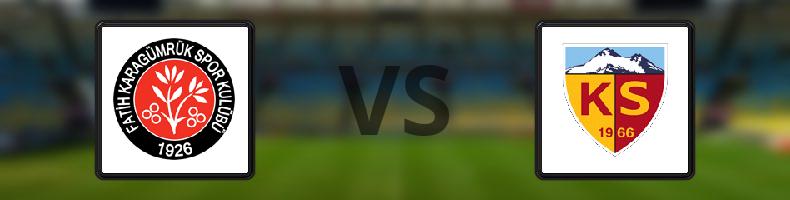 Fatih Karagümrük - Kayserispor odds, speltips, resultat i Süper Lig