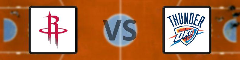 Houston Rockets - Oklahoma City Thunder odds, speltips, resultat i NBA