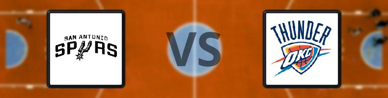 San Antonio Spurs - Oklahoma City Thunder odds, speltips, resultat i NBA