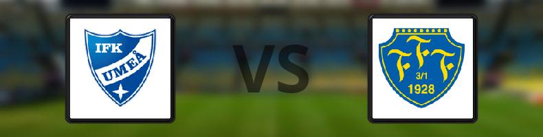 Umeå FC - Falkenbergs FF odds, speltips, resultat i Superettan