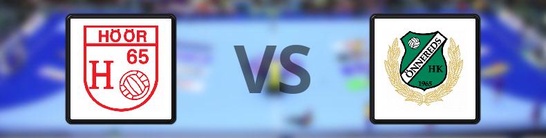 H 65 Höör - Önnereds HK odds, speltips, resultat i Handbollsligan damer