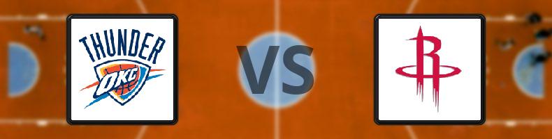 Oklahoma City Thunder - Houston Rockets odds, speltips, resultat i NBA