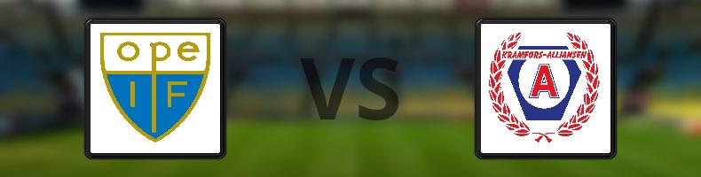 Ope IF - Kramfors-Alliansen odds, speltips, resultat i Division 3