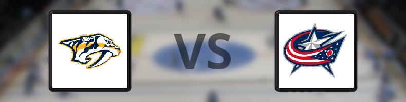 Nashville Predators - Columbus Blue Jackets odds, speltips, resultat i NHL