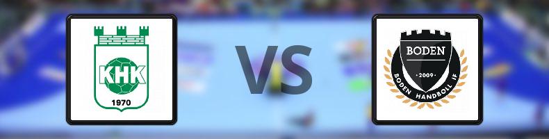 Kungälvs HK - Boden Handboll IF odds, speltips, resultat i Handbollsligan damer