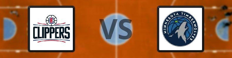 Los Angeles Clippers - Minnesota Timberwolves odds, speltips, resultat i NBA