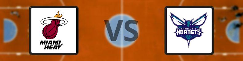 Miami Heat - Charlotte Hornets odds, speltips, resultat i NBA