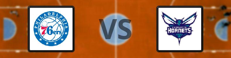 Philadelphia 76ers - Charlotte Hornets odds, speltips, resultat i NBA