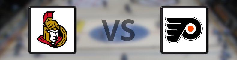 Ottawa Senators - Philadelphia Flyers odds, speltips, resultat i NHL