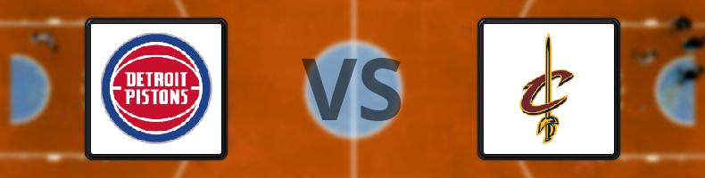 Detroit Pistons - Cleveland Cavaliers odds, speltips, resultat i NBA