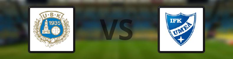 Utsiktens BK - Umeå FC odds, speltips, resultat i Superettan
