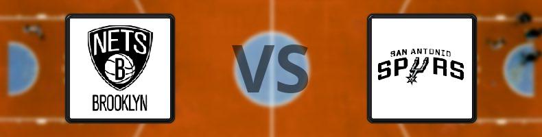 Brooklyn Nets - San Antonio Spurs odds, speltips, resultat i NBA
