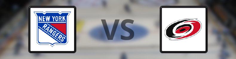 New York Rangers - Carolina Hurricanes odds, speltips, resultat i NHL