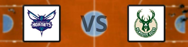 Charlotte Hornets - Milwaukee Bucks odds, speltips, resultat i NBA