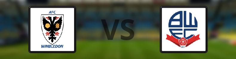 AFC Wimbledon - Bolton odds, speltips, resultat i League One