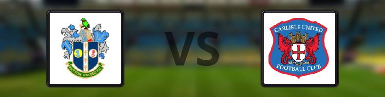 Sutton United - Carlisle odds, speltips, resultat i National League