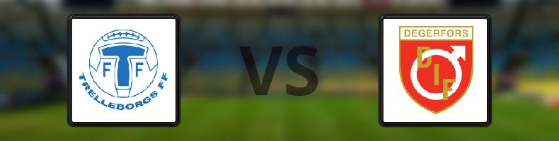 Trelleborgs FF - Degerfors IF odds, speltips, resultat i Superettan