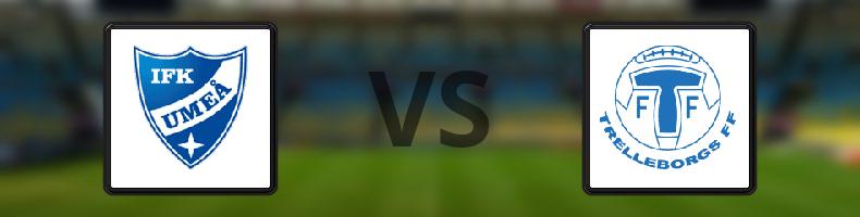 Umeå FC - Trelleborgs FF odds, speltips, resultat i Superettan