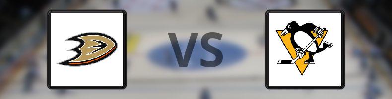 Anaheim Ducks - Pittsburgh Penguins odds, speltips, resultat i NHL