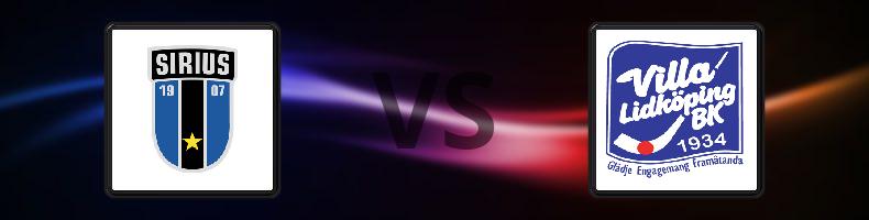 IK Sirius - Villa Lidköping odds, speltips, resultat i Elitserien