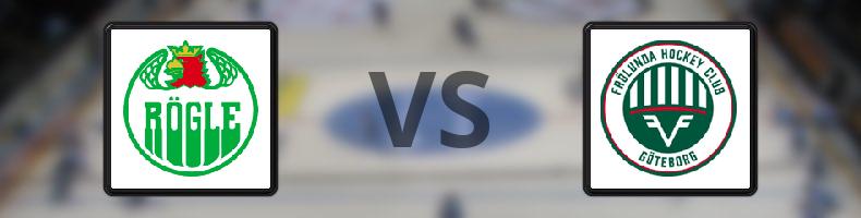 Rögle - Frölunda odds, speltips, resultat i Vänskapsmatcher