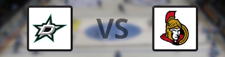 Dallas Stars - Ottawa Senators odds, speltips, resultat i NHL
