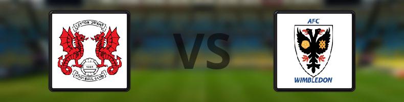 Leyton Orient - AFC Wimbledon odds, speltips, resultat i League One