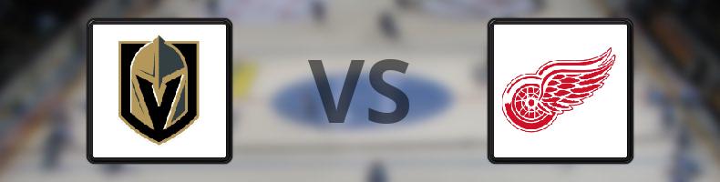 Vegas Golden Knights - Detroit Red Wings odds, speltips, resultat i NHL
