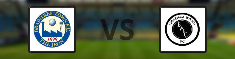 Braintree Town - Boreham Wood odds, speltips, resultat i National League