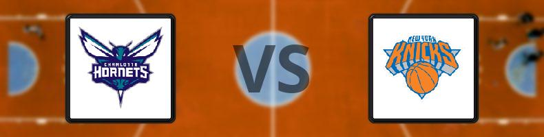 Charlotte Hornets - New York Knicks odds, speltips, resultat i NBA