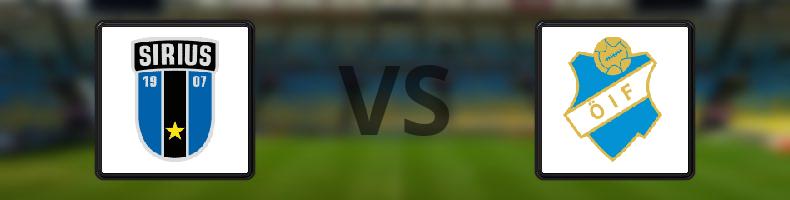 Sirius - Öster odds, speltips, resultat i Allsvenskan