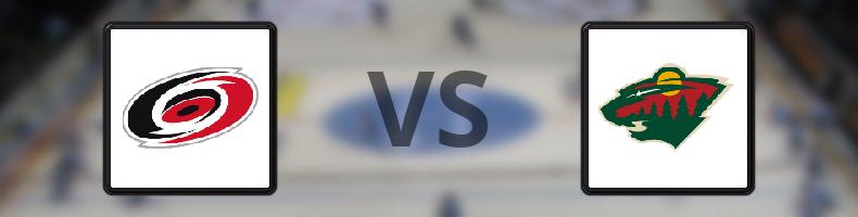 Carolina Hurricanes - Minnesota Wild odds, speltips, resultat i NHL