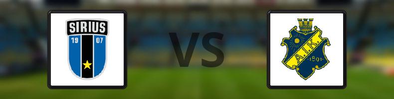 Sirius - AIK odds, speltips, resultat i Allsvenskan