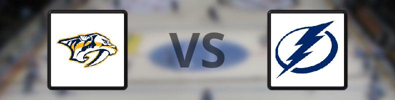 Nashville Predators - Tampa Bay Lightning odds, speltips, resultat i NHL