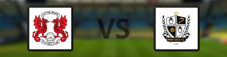 Leyton Orient - Port Vale odds, speltips, resultat i League One