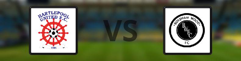 Hartlepool - Boreham Wood odds, speltips, resultat i National League