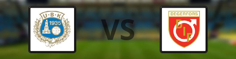 Utsiktens BK - Degerfors IF odds, speltips, resultat i Superettan
