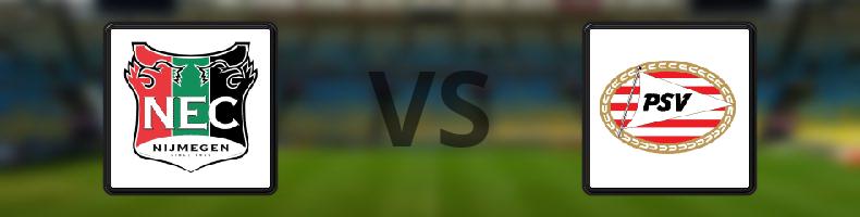 NEC Nijmegen - PSV Eindhoven odds, speltips, resultat i Eredivisie
