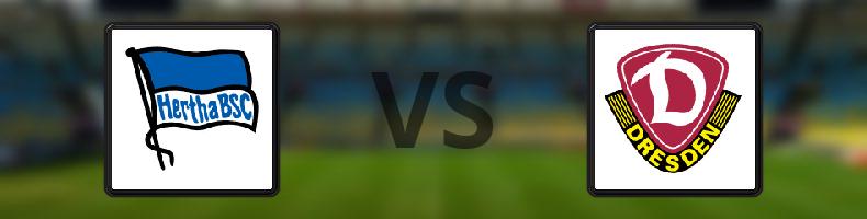Hertha Berlin - Dynamo Dresden odds, speltips, resultat i 2. Bundesliga