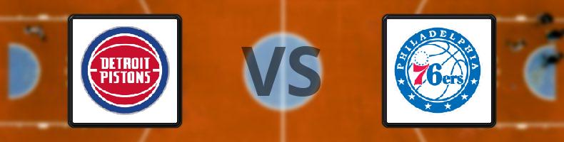 Detroit Pistons - Philadelphia 76ers odds, speltips, resultat i NBA