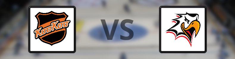 KooKoo - Vaasan Sport odds, speltips, resultat i SM-liiga
