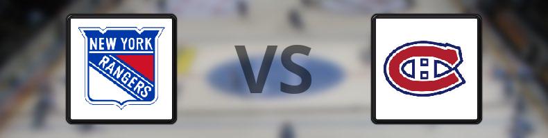 New York Rangers - Montreal Canadiens odds, speltips, resultat i NHL