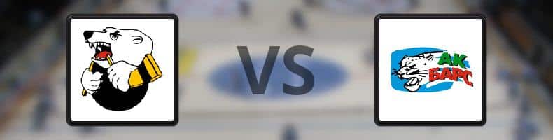 Traktor Chelyabinsk - AK Bars Kazan odds, speltips, resultat i KHL