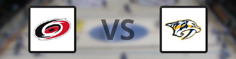 Carolina Hurricanes - Nashville Predators odds, speltips, resultat i NHL