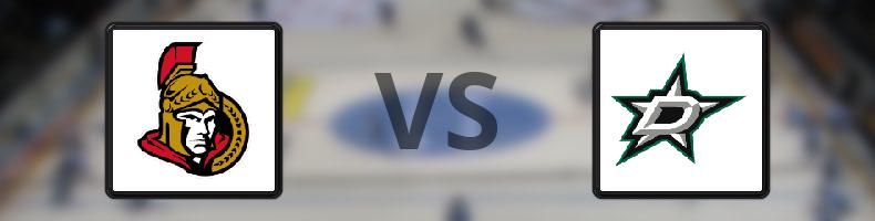 Ottawa Senators - Dallas Stars odds, speltips, resultat i NHL
