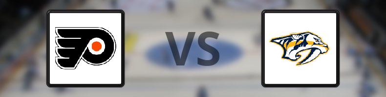 Philadelphia Flyers - Nashville Predators odds, speltips, resultat i NHL