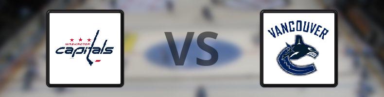 Washington Capitals - Vancouver Canucks odds, speltips, resultat i NHL
