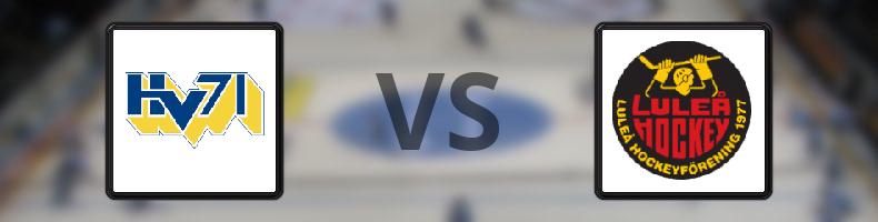HV71 - Luleå odds, speltips, resultat i SHL